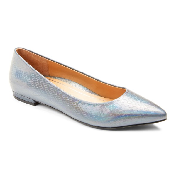 Vionic Flats Ireland - Lena Ballet Flat Silver - Womens Shoes In Store | VKSPJ-9874